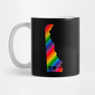 USA States: Delaware (rainbow) Mug